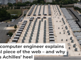 Amazon Web Services, hosted in data centers like this one in Virginia, supports thousands of websites, apps and online services – but not during its recent DNS outage. Nathan Howard/Getty Images